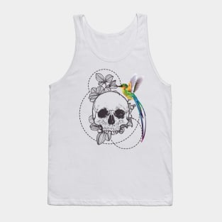 Hummingbird And Skull Tank Top